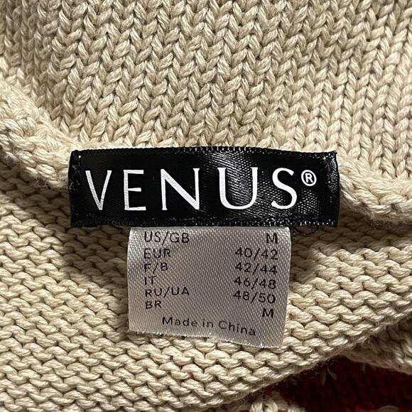 Venus Sweater Womens Medium American Flag Pullover Stars Stripes Knit Patriotic - Picture 3 of 8